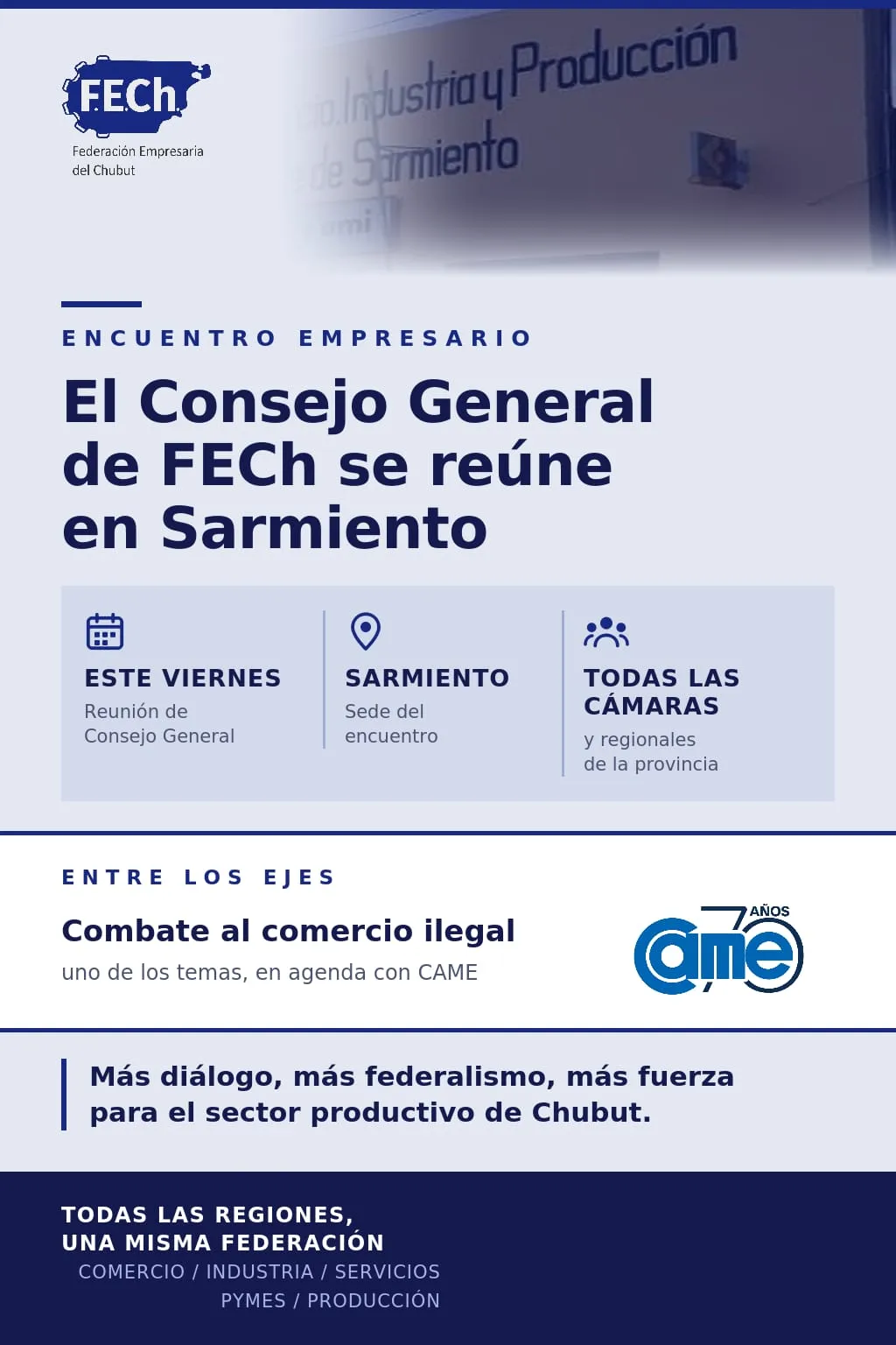 El empresariado de Chubut se reúne en Sarmiento para analizar la agenda provincial