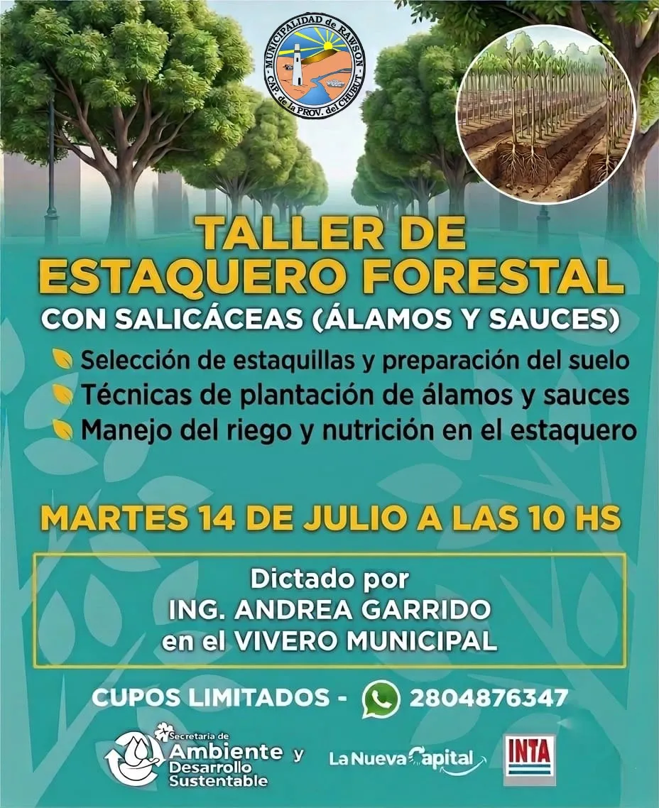 Rawson ofrece taller de Estaqueros forestales