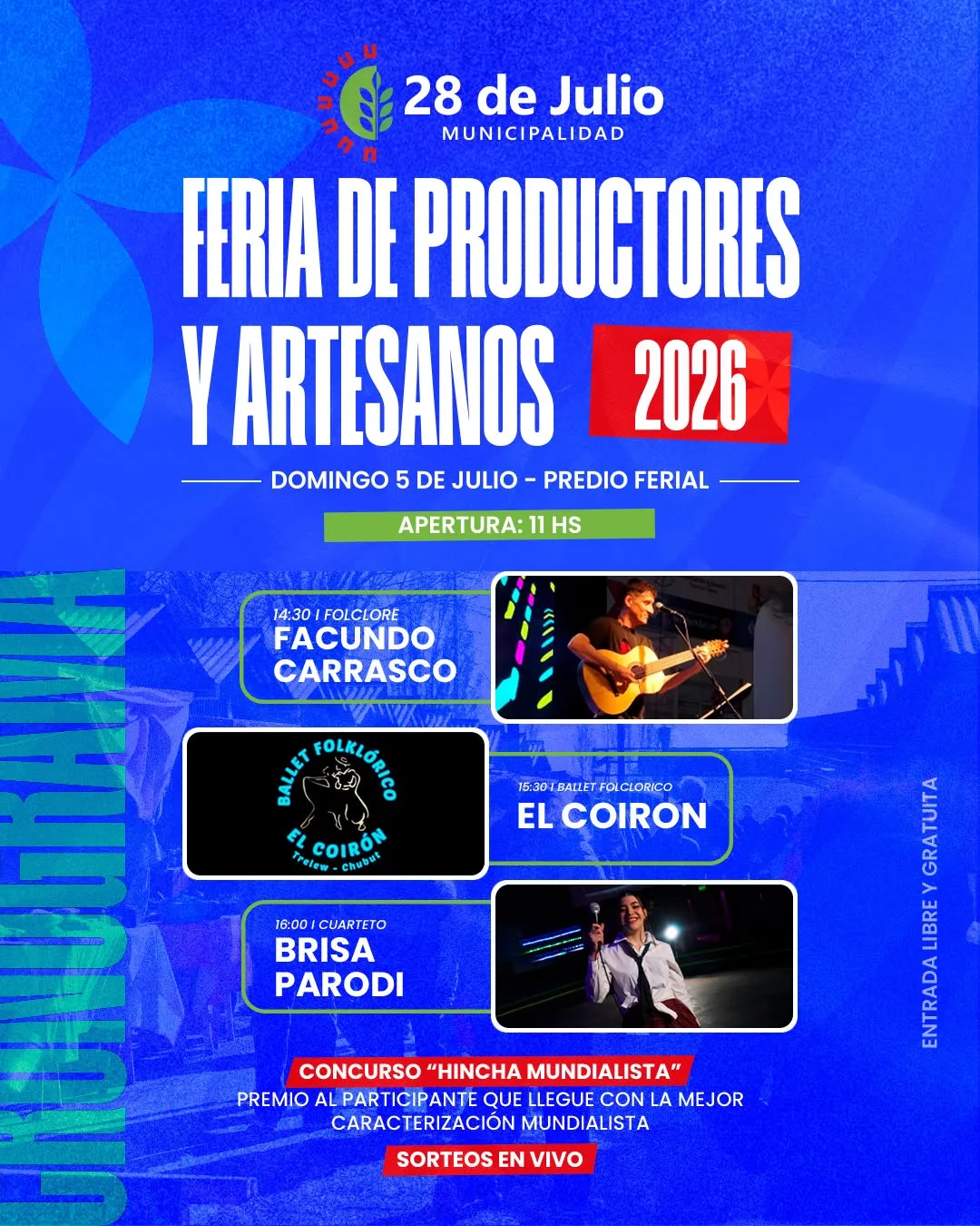 28 de Julio invita a disfrutar de una nueva Feria con música en vivo, danzas y propuestas para toda la familia